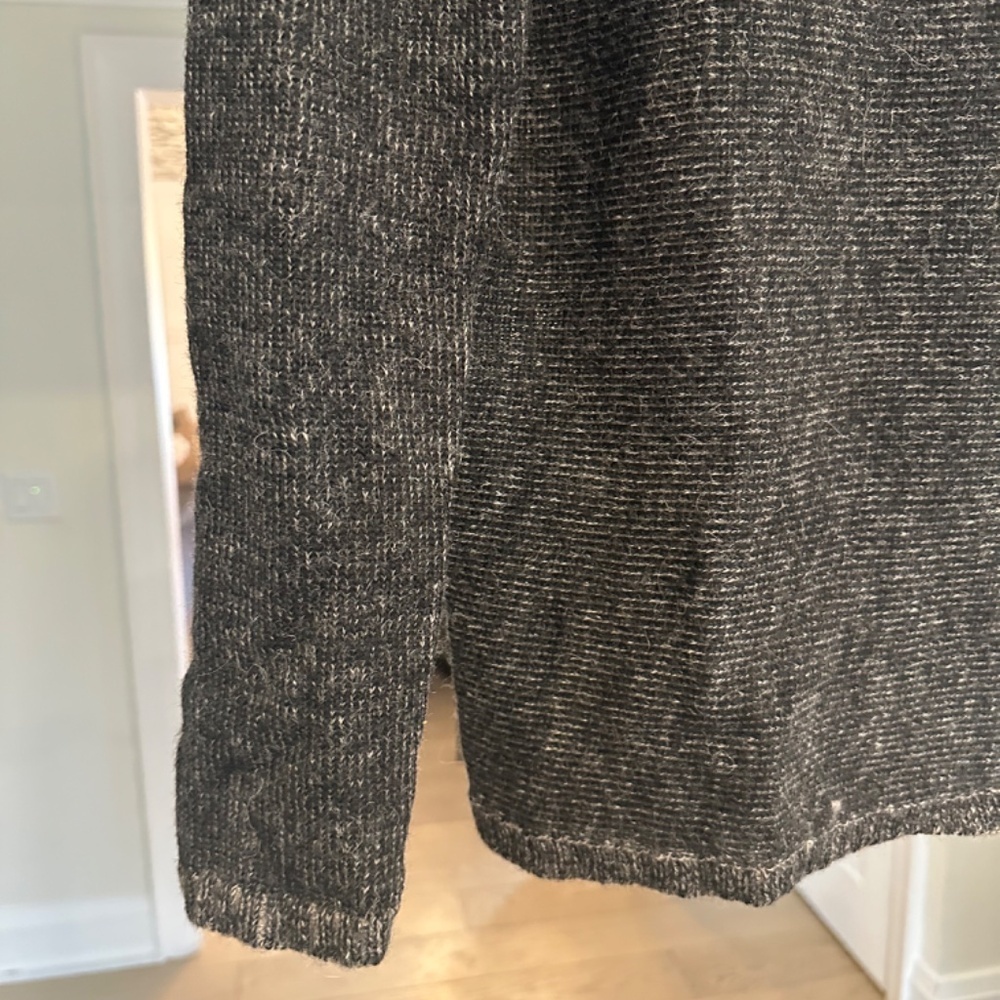ANAGRAM Grey and Taupe Baby Alpaca Sweater - Size L. Super-cozy! - Picture 4 of 12